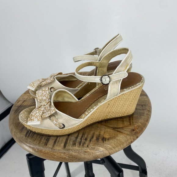 Sperry top-sider | Canvas Ribbon Bow Wedges 7 - Picture 7 of 10